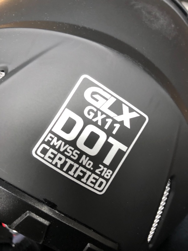 Photo 5 of GLX GX11 Compact Lightweight Full Face Motorcycle Street Bike Helmet with Extra Tinted Visor DOT Approved (Matte Black, Medium) Matte Black Medium