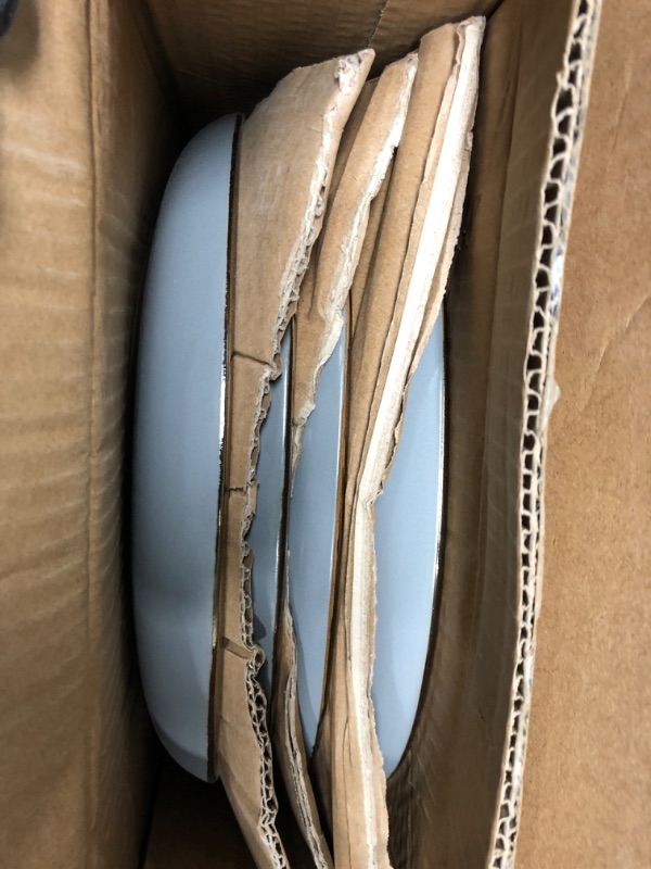 Photo 1 of **one bowl ,missing
Gibson Home Rockaway Dinnerware, Service for 4 (16pcs), Grey/Gold Rim