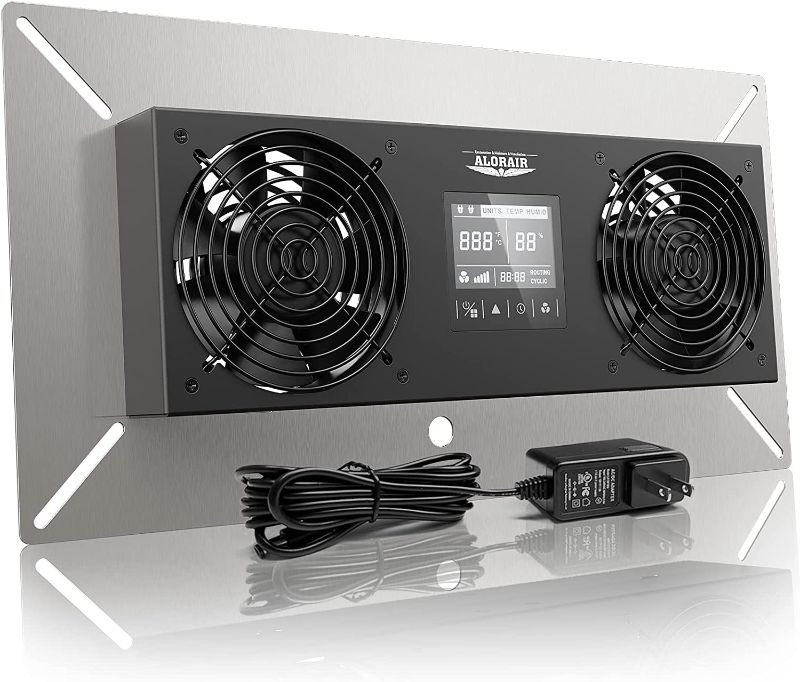 Photo 1 of ALORAIR Crawlspace Ventilation Fan, Crawlspace Fan vent with Temperature Humidity Controller, Timing Cycle, Speed Control, for garage, shed, crawl space, basements, 240CFM (Air-out)
