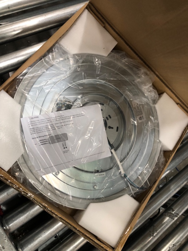 Photo 1 of 18 Inch LED Flush Mount Ceiling Light with Night Light (5W 2000K), 32W, 3200lm, 3000K/4000K/5000K Selectable, Dimmable Round Flat Panel Light, for Bedroom, Kitchen, Hallway - ETL Listed - Black 18 inch Black
