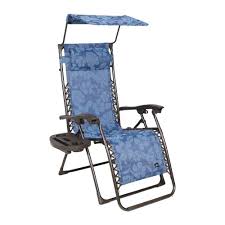 Photo 1 of 26" Wide Base Model Zero Gravity Chair w/ Canopy, Pillow, & Drink Tray Folding Outdoor Lawn, Deck, Patio Adjustable Lounge Chair, 300lbs. Weather and Rust Resistant, Blue Flower
