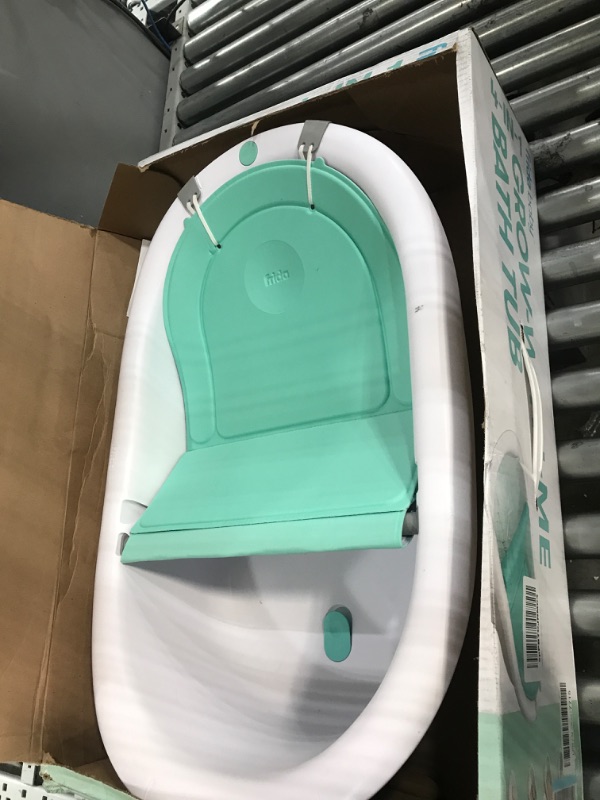 Photo 2 of 4-in-1 Grow-with-Me Bath Tub by Frida Baby Transforms Infant Bathtub to Toddler Bath Seat with Backrest for Assisted Sitting in Tub