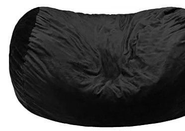 Photo 1 of Amazon Basics Memory Foam Filled Bean Bag Lounger with Microfiber Cover - Black
