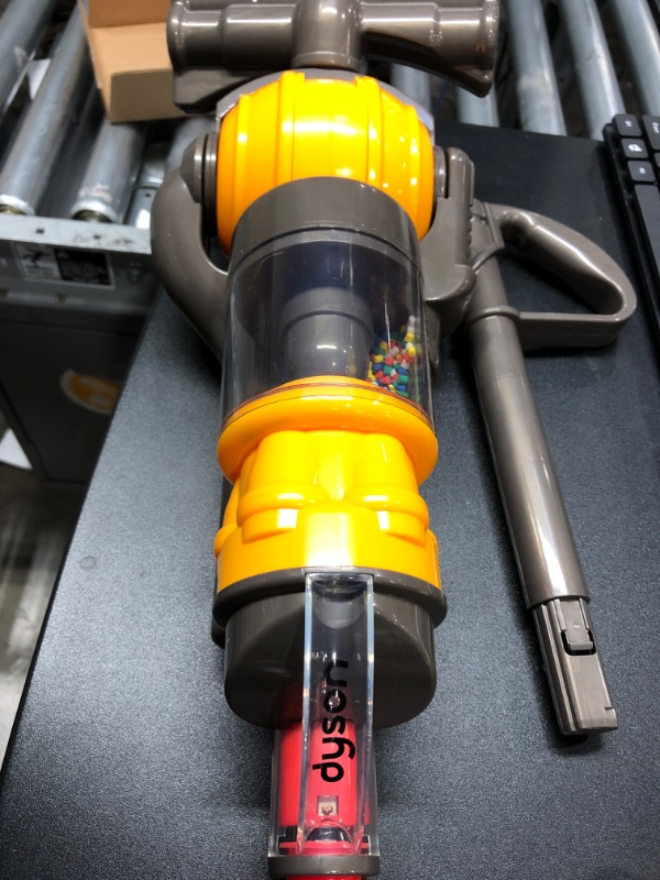 Photo 2 of Casdon Dyson Ball | Miniature Dyson Ball Replica For Children Aged 3+ | Features Working Suction To Add Excitement To Playtime Grey/Yellow