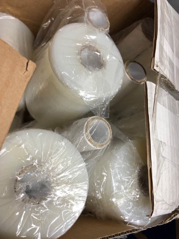 Photo 2 of ****ONE ROLL MISSING***
12 Pack Industrial Strength Mini Hand Stretch Wrap 5" 1000 Ft Roll 80 Gauge Thick Clear Cling Plastic Moving Supplies Durable Self-Adhering Packing Pallet Furniture Heavy Duty Shrink Film
