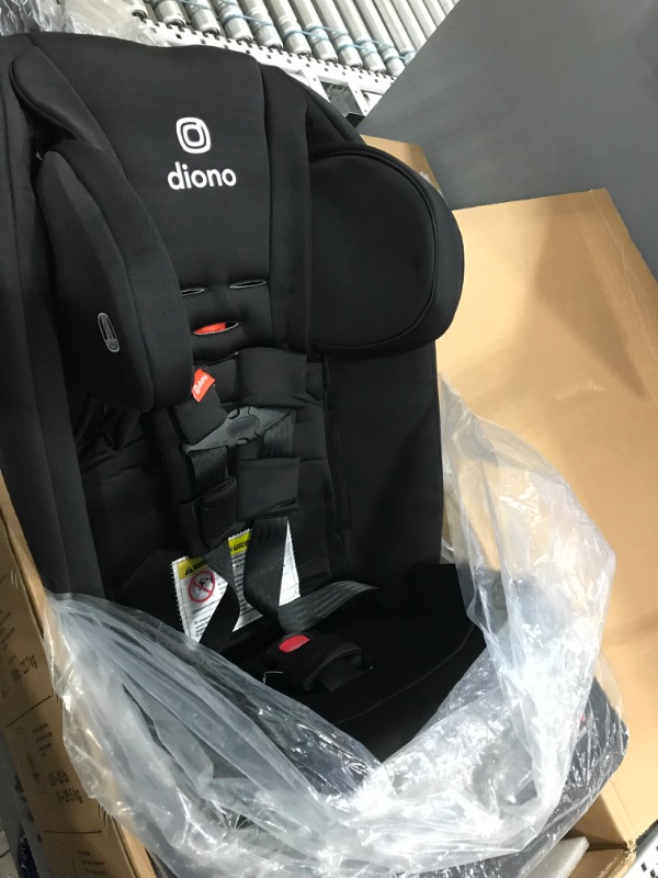 Photo 2 of Diono Radian 3RXT, 4-in-1 Convertible Car Seat, Rear and Forward Facing, Steel Core, 10 Years 1 Car Seat, Ultimate Safety and Protection, Slim Fit 3 Across, Black Jet 3RXT with Comfort