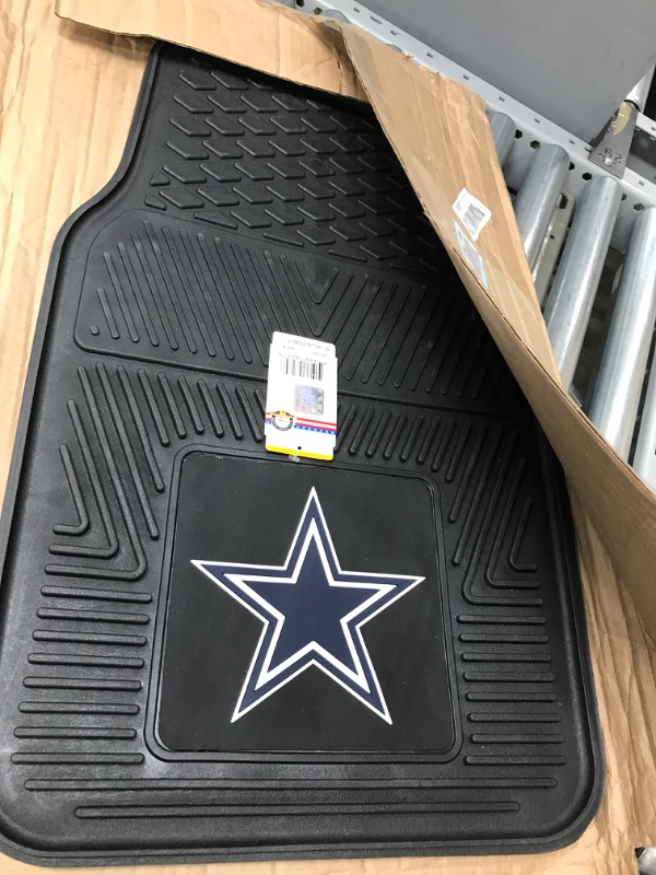 Photo 2 of FANMATS - 8274 NFL Dallas Cowboys Vinyl Heavy Duty Car Mat,Set of two, 18"x27" Front