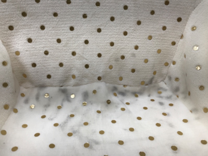 Photo 3 of *** See clerk notes**
Heritage Kids Royal Plush Foam Chair, Ivory Gold Dots