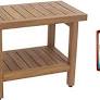 Photo 1 of The Original 24 in. Spa Teak Shower Bench with Shelf
