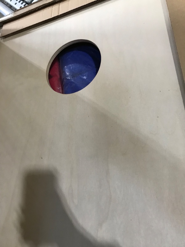 Photo 5 of GoSports Solid Wood Premium Cornhole Set - Choose Between 4feet x 2feet or 3feet x 2feet Game Boards, Includes Set of 8 Corn Hole Toss Bags Regulation Size (4ft x 2ft) Cornhole Set