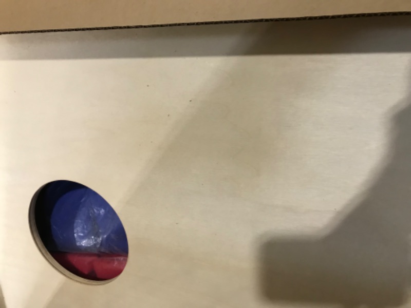 Photo 2 of GoSports Solid Wood Premium Cornhole Set - Choose Between 4feet x 2feet or 3feet x 2feet Game Boards, Includes Set of 8 Corn Hole Toss Bags Regulation Size (4ft x 2ft) Cornhole Set