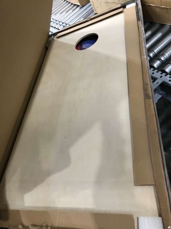 Photo 1 of GoSports Solid Wood Premium Cornhole Set - Choose Between 4feet x 2feet or 3feet x 2feet Game Boards, Includes Set of 8 Corn Hole Toss Bags Regulation Size (4ft x 2ft) Cornhole Set