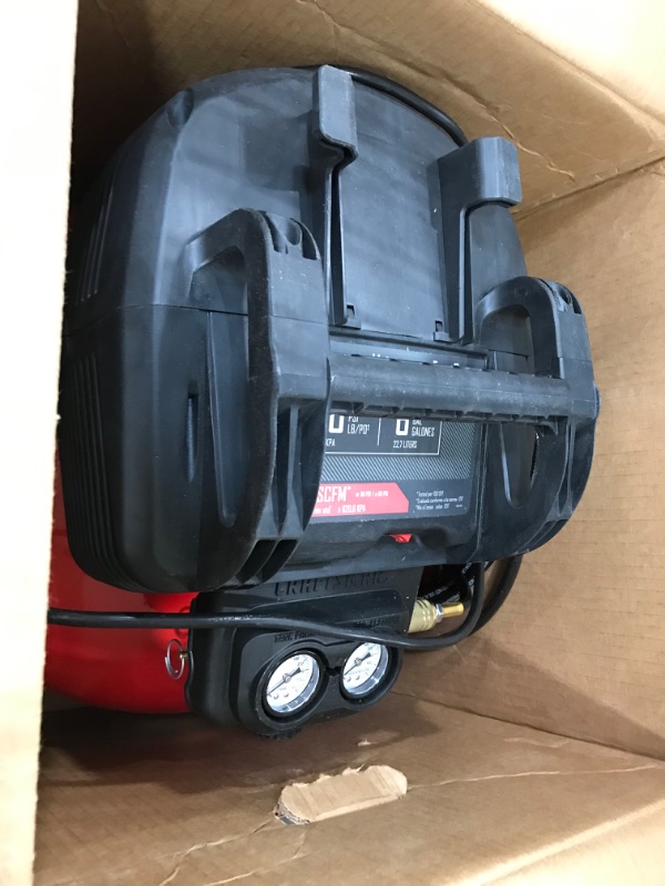 Photo 5 of CRAFTSMAN Air Compressor, 6 Gallon, Pancake, Oil-Free with 13 Piece Accessory Kit (CMEC6150K)