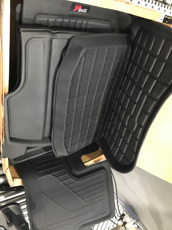 Photo 2 of BHASD 6pcs All Weather Floor Mats 3D Full Set Liners for Tesla Model 3 New 2021 2022 2023 Car Floor Mats Cargo Liner Trunk Mat Interior Accessories, Durable Waterproof Odorless TPE XPE Material Full Set?6 pcs?