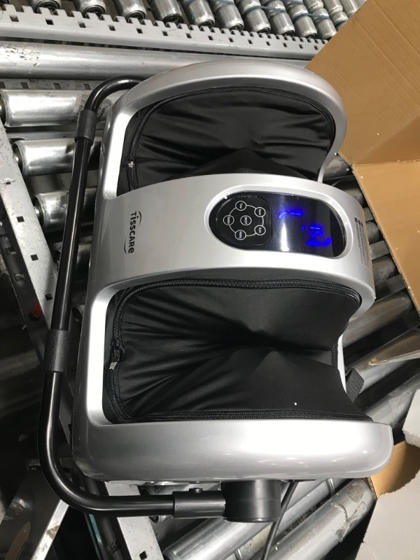 Photo 3 of ***PARTS ONLY*** TISSCARE Shiatsu Massage Foot Massager Machine - Improves Blood Flow Circulation, Deep Kneading & Tissue with Heat /Remote, Neuropathy, Plantar Fasciitis, Diabetics, Pain Relief Silver Gray