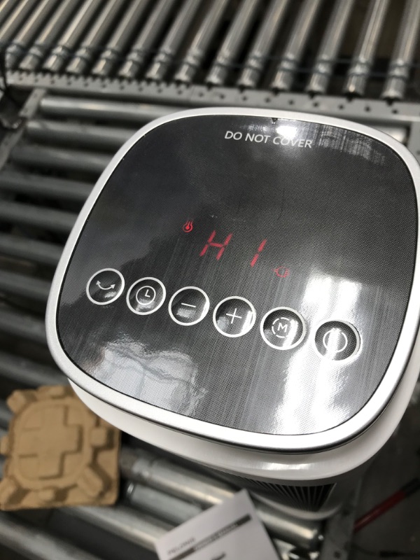 Photo 1 of PELONIS PHTPU1501 Ceramic Tower 1500W Indoor Space Heater with Oscillation, Remote Control, Programmable Thermostat & 8H Timer, ECO Mode, Tip-Over Switch & Overheating Protection, White PTC Heater White