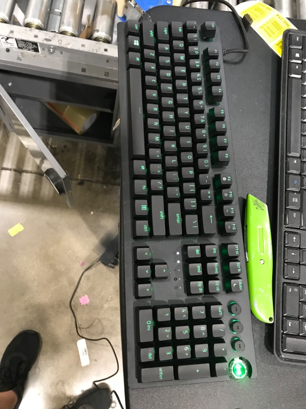 Photo 2 of Razer Huntsman V2 Optical Gaming Keyboard: Fastest Clicky Optical Switches w/Quick Keystrokes & 8000Hz Polling Rate - Doubleshot PBT Keycaps - Dedicated Media Keys & Dial - Ergonomic Wrist Rest Classic Black Keyboard Huntsman V2 Clicky Optical Switches