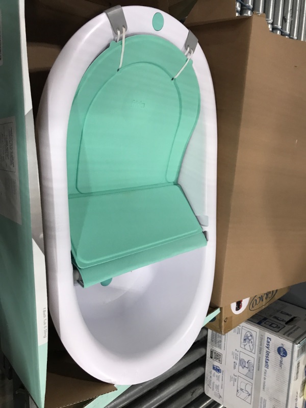 Photo 2 of 4-in-1 Grow-with-Me Bath Tub by Frida Baby Transforms Infant Bathtub to Toddler Bath Seat with Backrest for Assisted Sitting in Tub