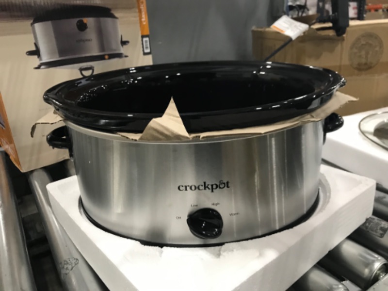 Photo 3 of Crock-Pot 7-Quart Oval Manual Slow Cooker | Stainless Steel (SCV700-S-BR) Stainless 7 Qt Cooker