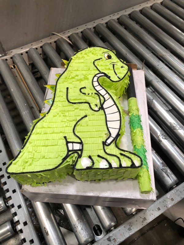 Photo 2 of Dinosaur & T-Rex Pinata Bundle with a Blindfold and Bat ? Hand Made Extra Small Sized Pinata For Birthday Parties, Kids Carnival and Related Events ? Can Hold Up to 2 lbs of Candy (16 x 12 x 2 Inches)