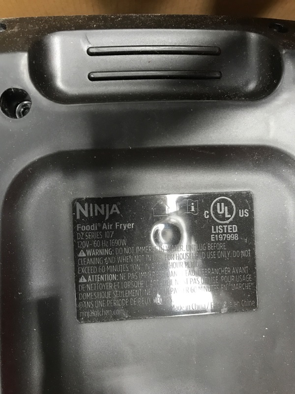 Photo 2 of ***TESTED WORKING*** Ninja DZ201 Foodi 8 Quart 6-in-1 DualZone 2-Basket Air Fryer with 2 Independent Frying Baskets, Match Cook & Smart Finish to Roast, Broil, Dehydrate & More for Quick, Easy Meals, Grey