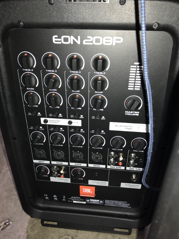 Photo 1 of JBL Professional EON208P Portable All-in-One 2-way PA System with 8-Channel Mixer and Bluetooth 8" Speaker Speaker