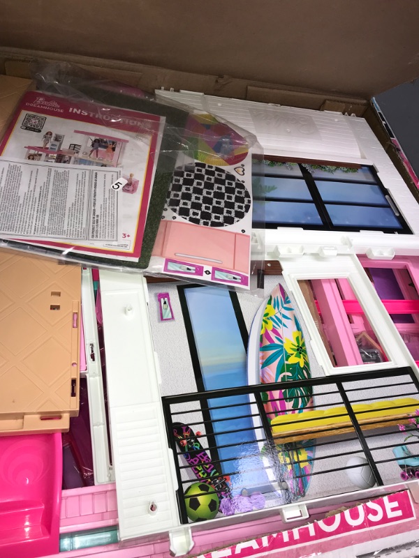 Photo 1 of Barbie Dreamhouse Doll House Playset Barbie House with 75+ Accesssories Wheelchair Accessible Elevator Pool, Slide and Furniture