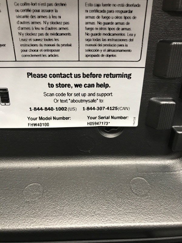 Photo 1 of SentrySafe Fireproof and Waterproof Safe Box with Key Lock, File Safe with Carrying Handle for Documents, 0.66 Cubic Feet, 14.1 x 16.6 x 13.8 Inches, FHW40100