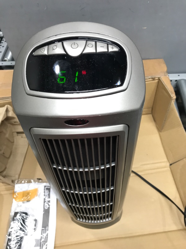 Photo 2 of ***TESTED WORKING*** Lasko 1500W Digital Ceramic Space Heater with Remote, 755320, Silver