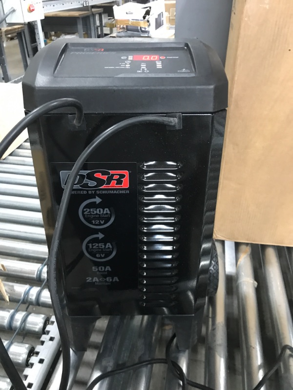 Photo 3 of Schumacher DSR Pro Series DSR161 Fully Automatic Battery Charger with Engine Starter, Boost, and Maintainer- 250 Peak Amps, 6V/12V