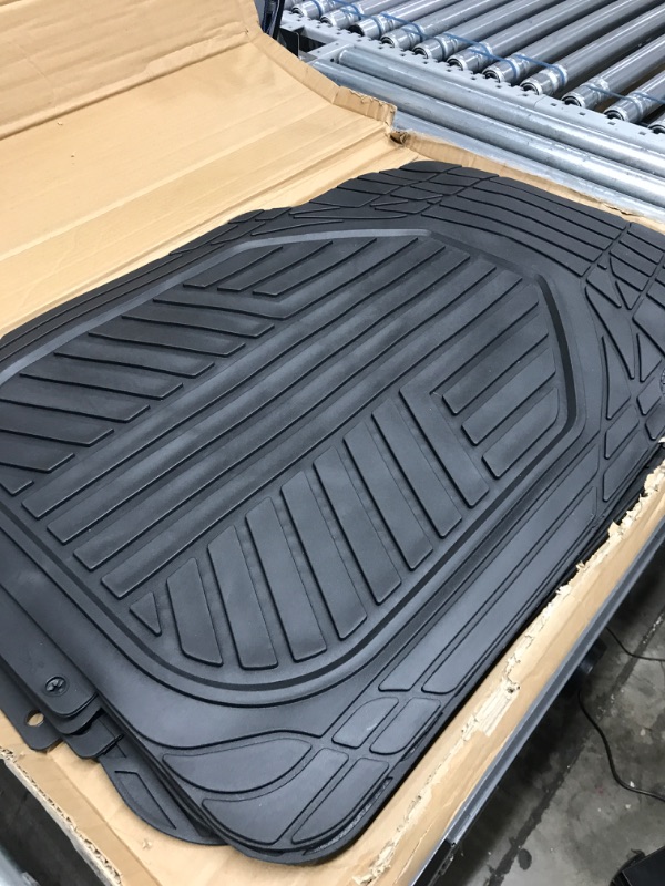 Photo 3 of missing mats
Amazon Basics 4-Piece All-Weather Protection Heavy Duty Rubber Floor Mats Set with Cargo Liner for Cars, SUVs, and Trucks?Black,Universal Trim to Fit Black Thick Heavy Duty Rubber 4-Piece