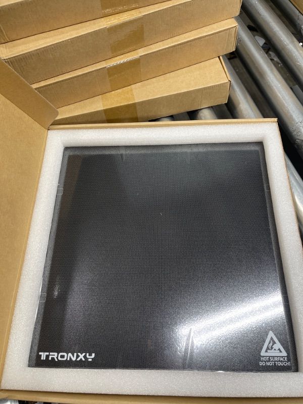 Photo 1 of TRONXY X5SA/X5SA PRO Glass Bed Upgraded 3D Printer Glass Platform Heated Bed Build Surface Tempered Glass Plate for 3D Printer, 330x330mm with 4 Clips,3D Printing Parts
