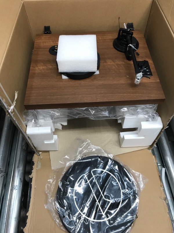 Photo 1 of 1 BY ONE Bluetooth Turntable HiFi System with 36 Watt Bookshelf Speakers, Patend Designed Vinyl Record Player with Magnetic Cartridge, Bluetooth Playback and Auto Off