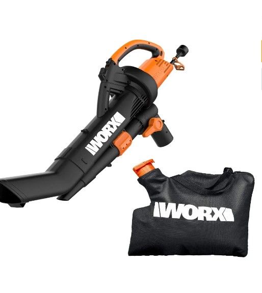 Photo 1 of WORX WG509 12 Amp TRIVAC 3-in-1 Electric Leaf Blower with All Metal Mulching System
