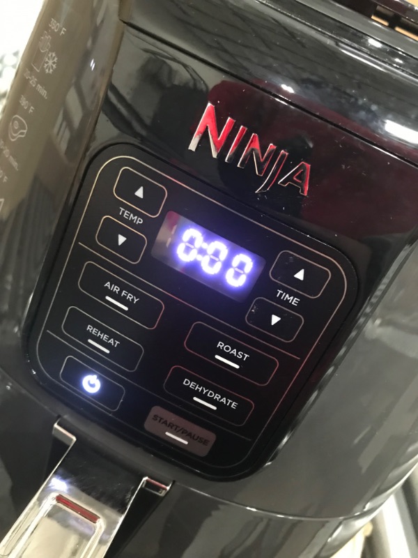 Photo 2 of Ninja AF101 Air Fryer that Crisps, Roasts, Reheats, & Dehydrates, for Quick, Easy Meals, 4 Quart Capacity, & High Gloss Finish, Black/Grey 4 Quarts