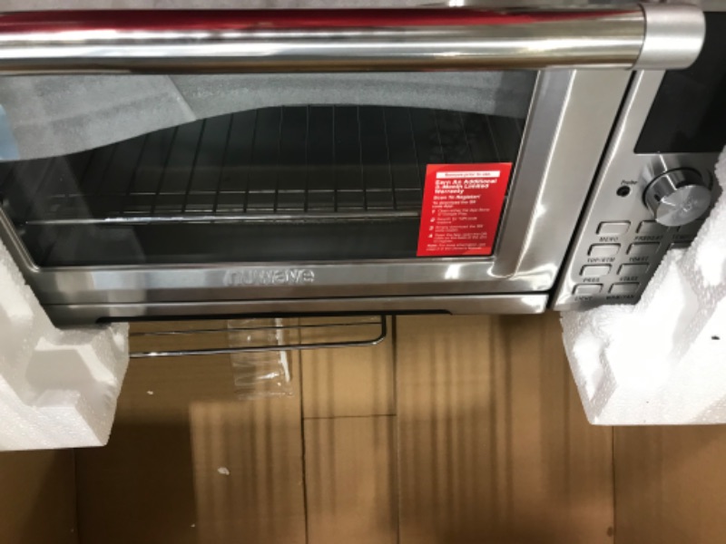 Photo 1 of NUWAVE Bravo Air Fryer Toaster Smart Oven, 12-in-1 Countertop Convection, 30-QT XL Capacity, 50°-500°F Temperature Controls, Top and Bottom Heater Adjustments 0%-100%, Brushed Stainless Steel Look