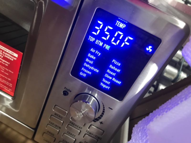 Photo 1 of NUWAVE Bravo Air Fryer Toaster Smart Oven, 12-in-1 Countertop Convection, 30-QT XL Capacity, 50°-500°F Temperature Controls, Top and Bottom Heater Adjustments 0%-100%, Brushed Stainless Steel Look