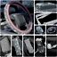 Photo 1 of ASLONG 11PCS Bling Car Accessories Set for Women Car License Plate Frame Cover Steering Wheel Cover Tissue Box Bling Shoulder Set Air Vent Clip Ring for Start Button?White Diamond)