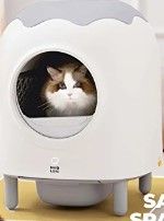 Photo 1 of *White* Automatic Cat Litter Box,  Self Cleaning Cat Litter Box, Alerts, Odor Suppression, Disassembly for Multiple Cats Family


