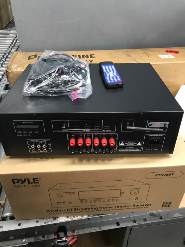 Photo 4 of ***TESTED POWERS ON*** Pyle Wireless Bluetooth Stereo Power Amplifier - 200W Dual Channel Sound Audio Stereo Receiver w/RCA