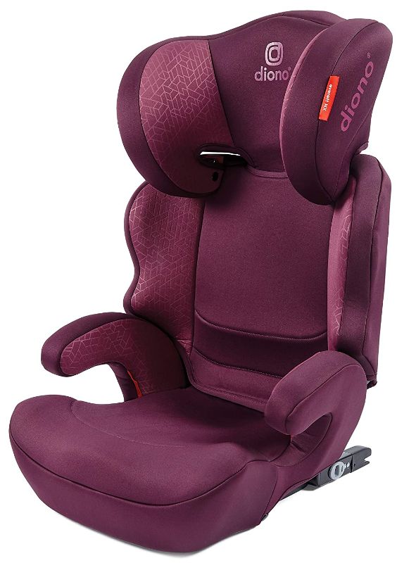 Photo 1 of Diono Everett NXT High Back Booster Car Seat with Rigid Latch, Lightweight Slim Fit Design, 8 Years 1 Booster Seat, Purple
