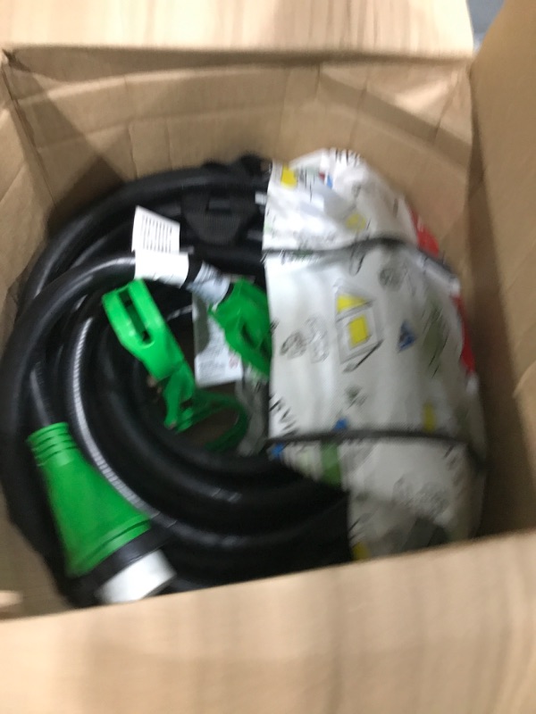 Photo 1 of CAMPER MATTERS 50 Amp 50 FT RV/Generator Detachable Power Cord, 14-50P to SS2-50R, Heavy Duty PVC Jacket, Easy Plugin Handle, Colorful Storage Bag, and Plastic Strap Organizer 50FT Locking 50A