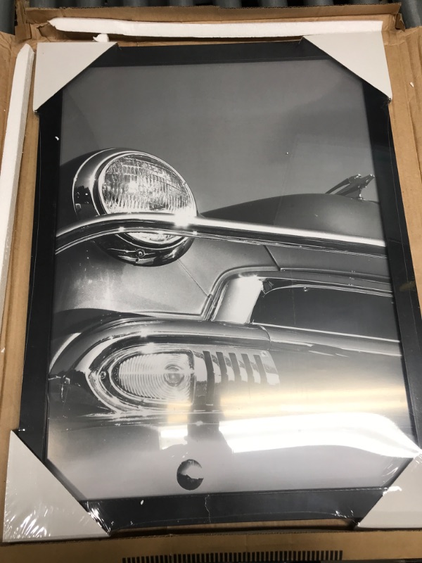 Photo 2 of *Major Damage to Frame/See Last Photo* Americanflat 18x24 Poster Frame in Black - Composite Wood with Polished Plexiglass - Horizontal and Vertical Formats for Wall with Included Hanging Hardware Black 18x24 Frame