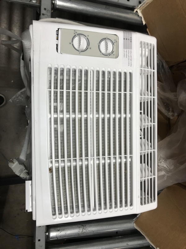 Photo 4 of *Tested-Functional/Minor Damage/See Photos* Amazon Basics Window-Mounted Air Conditioner with Mechanical Control - Cools 150 Square Feet, 5000 BTU, AC Unit