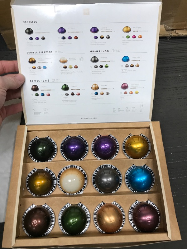 Photo 1 of Nespresso Vertuo Plus Coffee and Espresso Machine by De'Longhi with Aeroccino, Ink Black with Nespresso Capsules VertuoLine, Medium and Dark Roast Coffee Machine + Capsules VertuoLine Ink Black