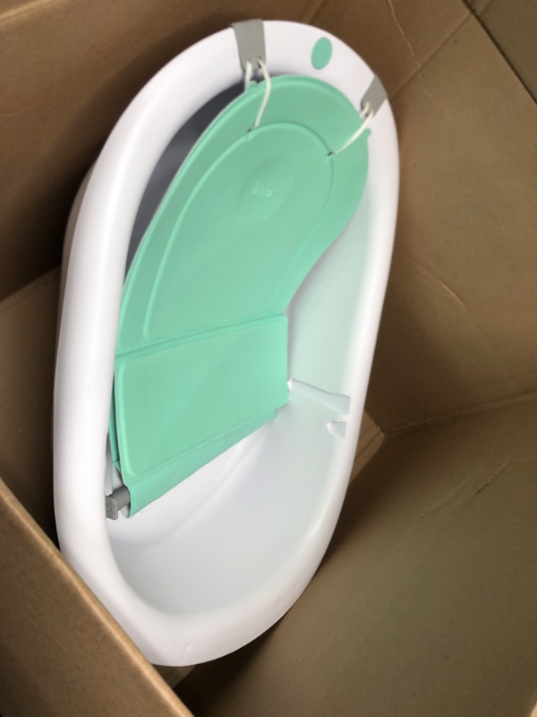 Photo 2 of 4-in-1 Grow-with-Me Bath Tub by Frida Baby Transforms Infant Bathtub to Toddler Bath Seat with Backrest for Assisted Sitting in Tub