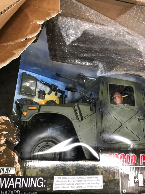 Photo 3 of Click N' Play Military Jumbo 12" Long Humvee Vehicle Toy Model Car Action Figure Plastic Army Men Toys Play Set with Accessories for Kid and Boy 8-12 | Action Figures Toy Soldiers | Gift for Boys