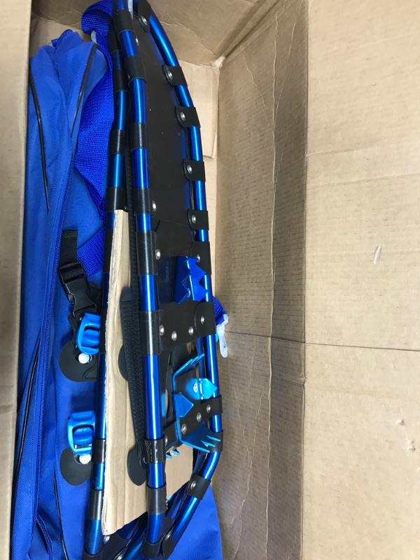 Photo 2 of [New Upgrade] AMBIO Lightweight Snowshoes for Men Women Youth Kids, Aluminum Alloy Terrain Snow Shoes with Trekking Poles and Carrying Bag , 14"/21"/25"/27"/30" 30" (180 - 250 lbs) Black (snowshoes+pole)