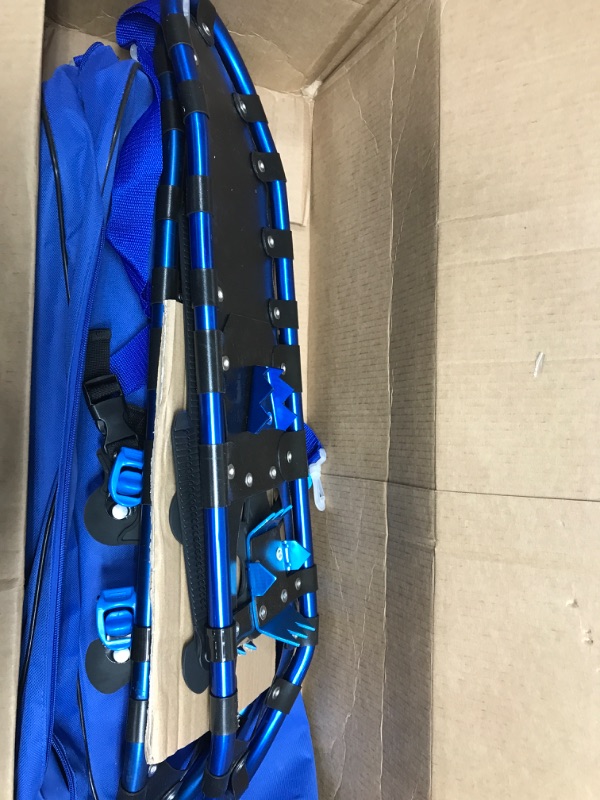 Photo 1 of [New Upgrade] AMBIO Lightweight Snowshoes for Men Women Youth Kids, Aluminum Alloy Terrain Snow Shoes with Trekking Poles and Carrying Bag , 14"/21"/25"/27"/30" 30" (180 - 250 lbs) Black (snowshoes+pole)