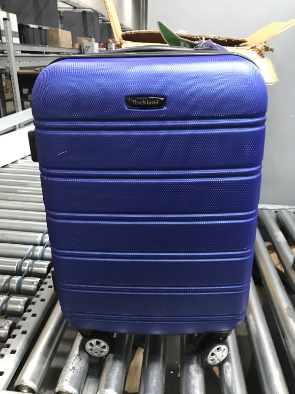 Photo 2 of Rockland Melbourne Hardside Expandable Spinner Wheel Luggage, Blue, Carry-On 20-Inch Carry-On 20-Inch Blue